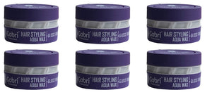 Gabri Violet Natural Aqua Hair Gel Wax Gloss Finish 6 stuks
