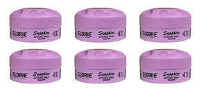 Glorie Sapphire Hair Styling Wax Strong Hold 6 stuks