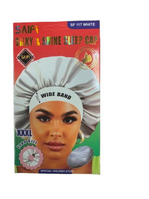 Saifi Silky & Shine Sleep Cap XXXL SF117 White