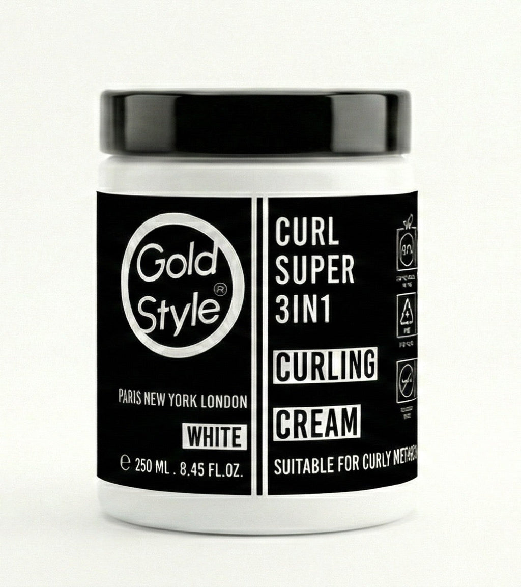Gold Style 3 in 1White Curling Cream 250 ml - Hairwaxshop
