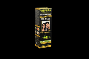 Veinira Premium Natural Hair Dye Shampoo Black 200 ml