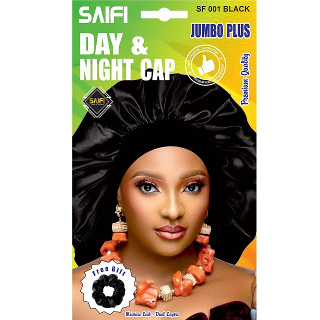 Saifi Day & Night Cap SF 001 Black Jumbo Plus