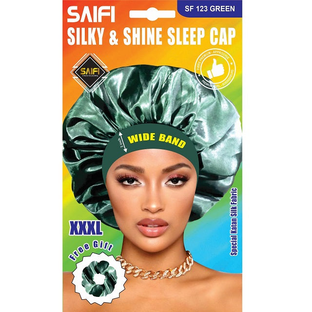 Saifi Silky & Shine Sleep Cap Green XXXL SF123
